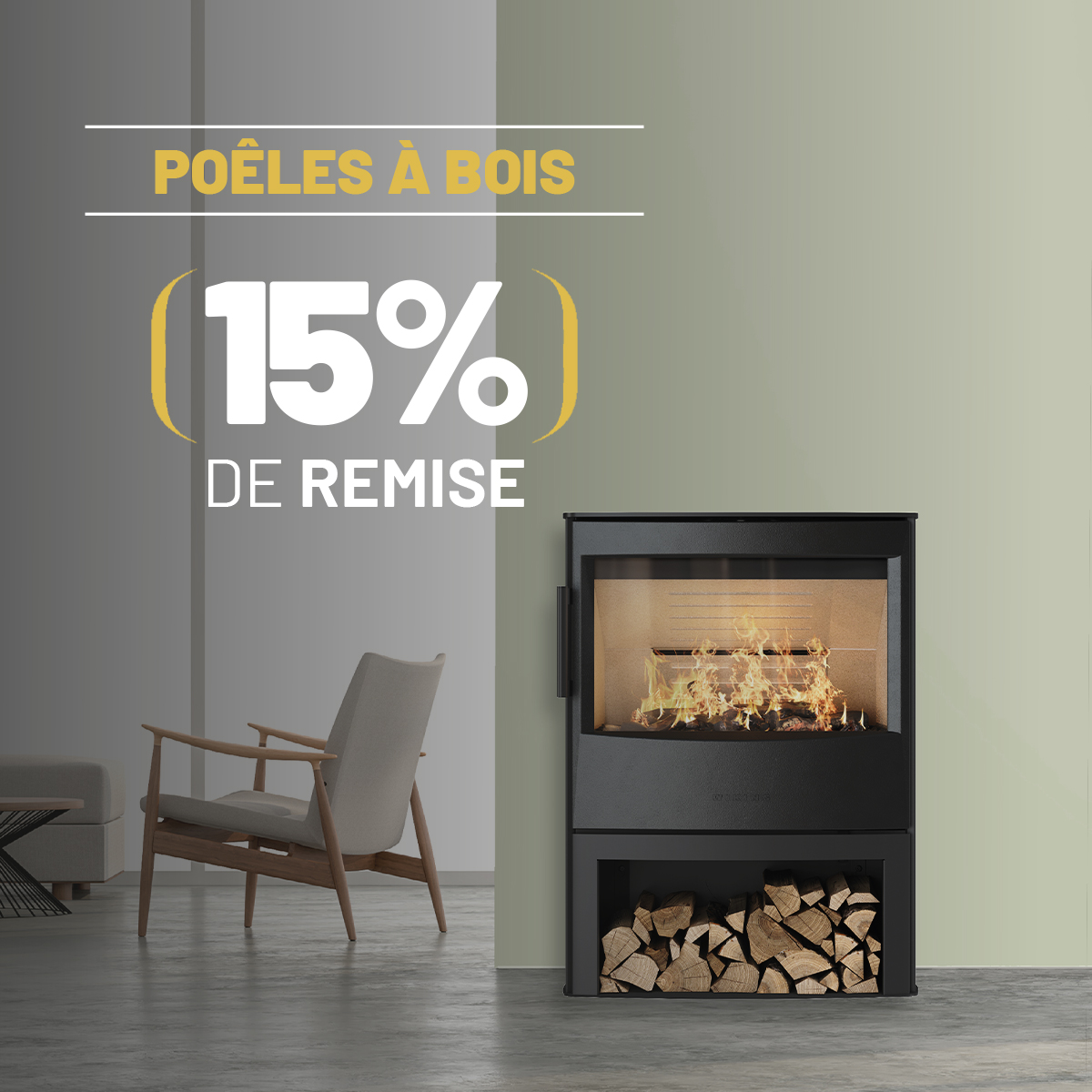 Promotion poêle à bois
